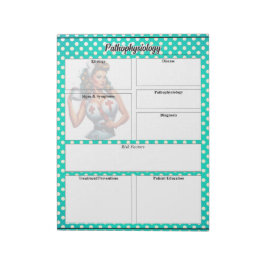 Bloc De Notas Enfermera de Pinup de Bendición_ Temp de patofisio