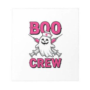 Bloc De Notas Enfermera del equipo Boo fantasma de Halloween dis