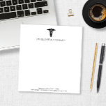 Bloc De Notas Enfermera minimalista y moderna de Médica médico e<br><div class="desc">¡Este es un Minimalista Bloc de notas de Médica médico moderno de Caduceus!</div>