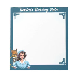 Bloc De Notas Enfermera Nostálgica Cuta _ Enfermera de enfermerí