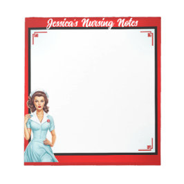 Bloc De Notas Enfermera Nostálgica Cute Pinup_ Me Gusta Las Vena