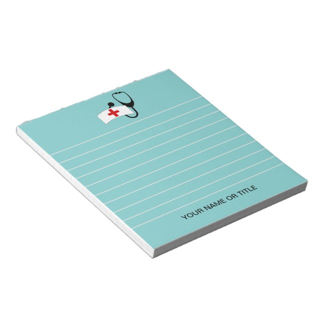 Bloc De Notas Enfermera personalizada Stethoscope Médico (Lado Derecho)