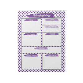 Bloc De Notas Enfermería púrpura - Plantilla de patofisiología