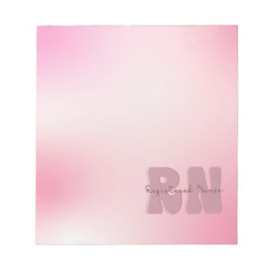 Bloc De Notas Enfermero con registro rosado
