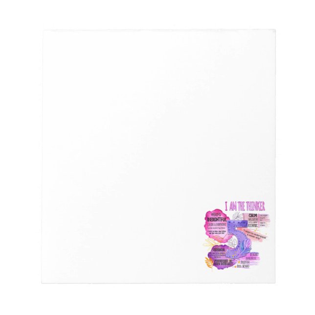 Bloc De Notas Enneagram Tipo 5 - Soy El Pensador (Frente)