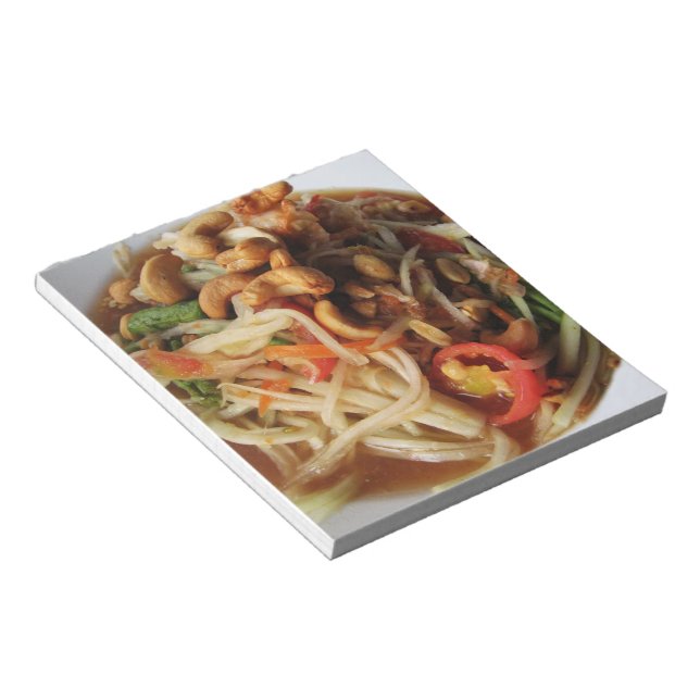 Bloc De Notas Ensalada de Papaya picante Ayutthaya [Som Tam] con (Lado Derecho)