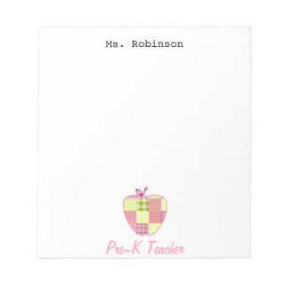 Bloc De Notas Enseñador Apple Pre-K