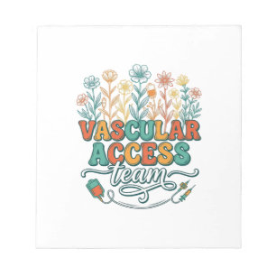 Bloc De Notas Equipo de Acceso Vascular Diseño de Camiseta Médic