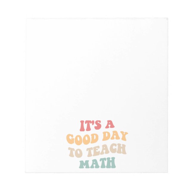 Bloc De Notas Es un buen día para enseñar matemáticas II (Frente)