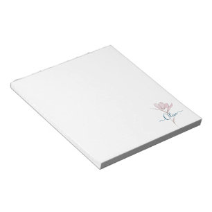 Bloc De Notas Esbozo floral acuarela personalizada