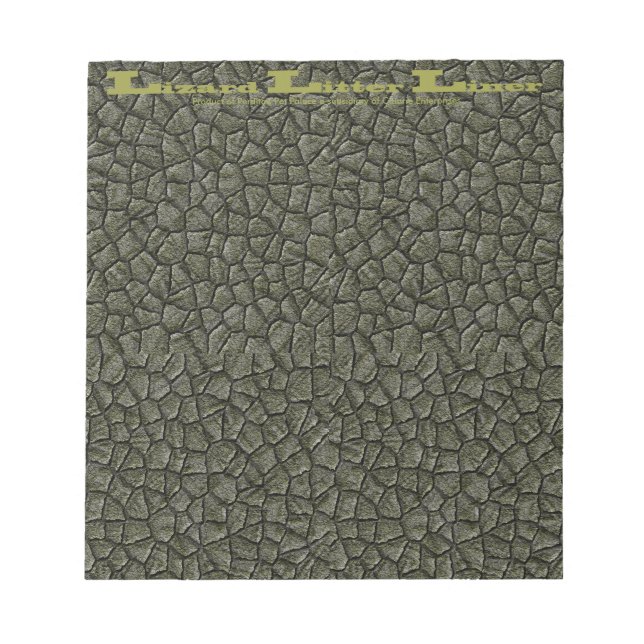 Bloc De Notas Escala Verde de Lizard Litter Liner (Frente)