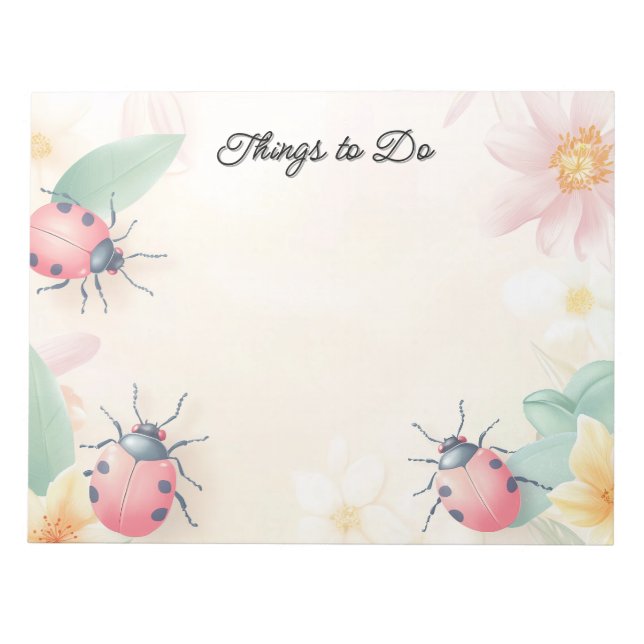 Bloc De Notas Escarabajos de primavera personalizados (Frente)