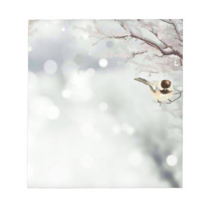 Bloc De Notas Escarcha de pájaro de nieve Cute de pollo de invie