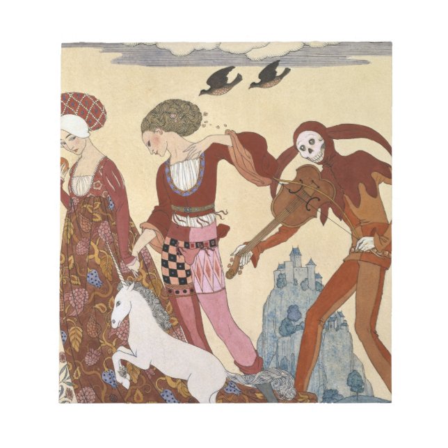 Bloc De Notas Escena medieval de Georges Barbier (Frente)