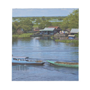 Bloc De Notas Escena rural, lago Tonle Sap, Siem Reap, Angkor,