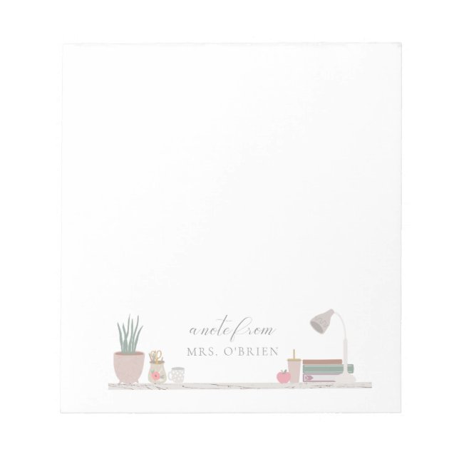 Bloc De Notas Escritorio del profesor (Frente)