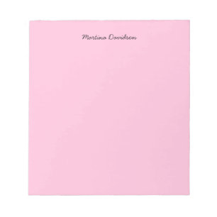 Bloc De Notas Escritura de mano creativa rosa original