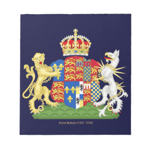 Bloc De Notas Escudo de Armas Anne Boleyn