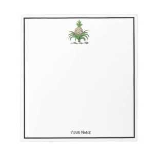 Bloc De Notas Escudo de Armas Cresta de Piña Heraldica Preppy