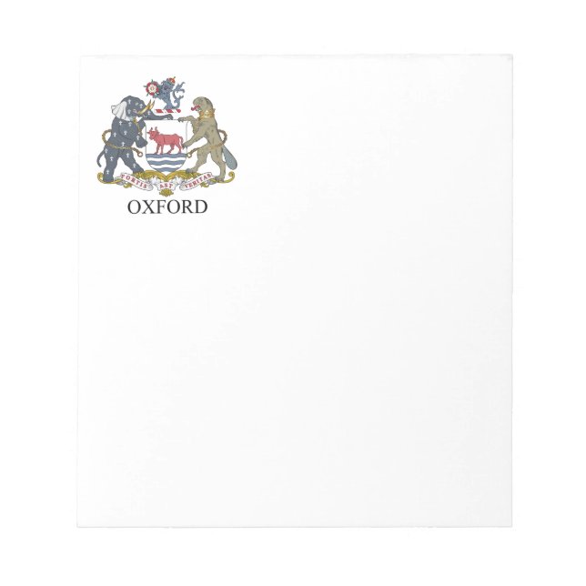 Bloc De Notas Escudo de armas de Oxford (Frente)