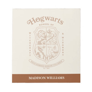 Bloc De Notas Escudo de la Escuela de Magia y Hechicería HOGWART