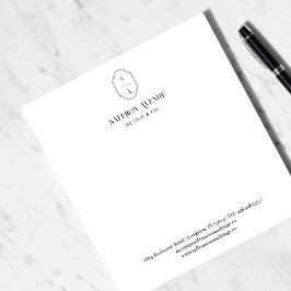 Bloc De Notas Escudo de Monograma con logotipo Personalizado min