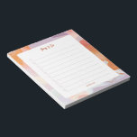 Bloc De Notas Escuela personalizada de aprecio docente<br><div class="desc">Este Para hacer el diseño de las notas de la lista incluye un bello arte abstracto pintado a mano. Puede personalizar el texto con su nombre y utilizarlo para cualquier ocasión o negocio. En mi tienda de Zazzle ByEunMee hay estacionarios personalizados más exclusivos.</div>