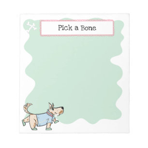 Bloc De Notas Ese perro de la vida del perro Bone Green Notepad