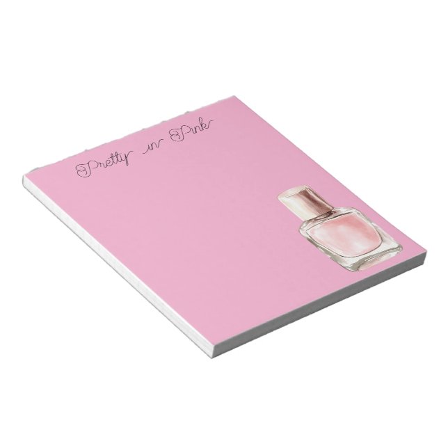 Bloc De Notas Esmalte de uñas Pretty in Pink (Lado Derecho)