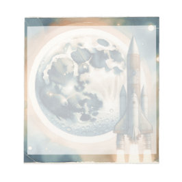 Bloc De Notas Espacio de la luna de cohete
