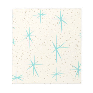 Bloc De Notas Espacio Edad Turquoise Starburts Notepad