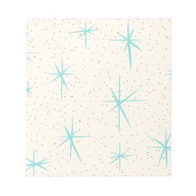 Bloc De Notas Espacio Edad Turquoise Starburts Notepad (Frente)
