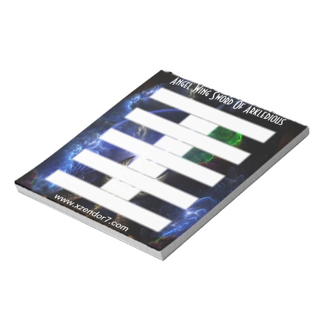 Bloc De Notas Espada De Ángel Wing Del Notepad Espacial Arquedio (Lado Izquierdo)