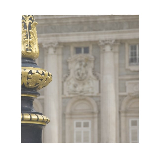 Bloc De Notas España, Madrid. Palacio Real, lámpara dorada ornam (Frente)