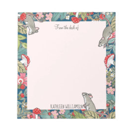 Bloc De Notas Espectacular ratón ratón hongo Verde azulado de ma