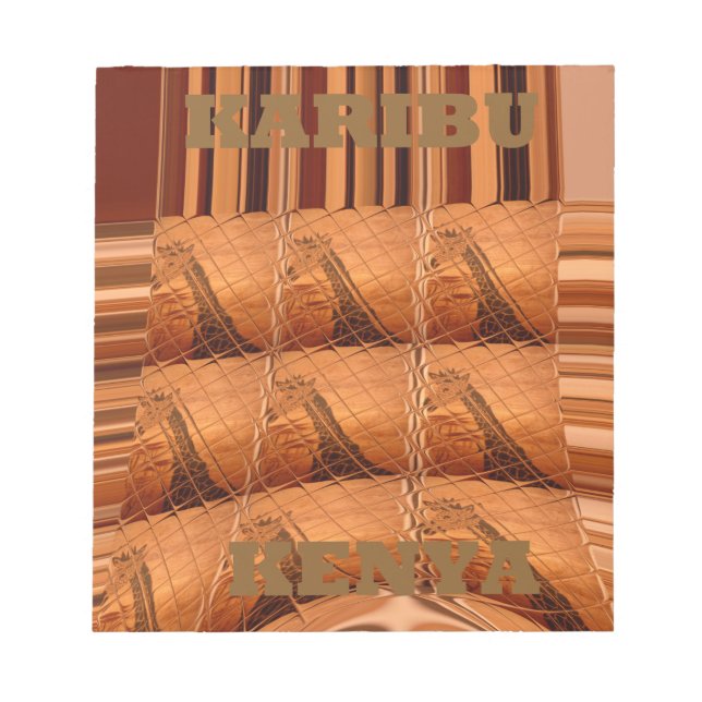 Bloc De Notas Espejo africano tradicional: jirafa tejida (Frente)