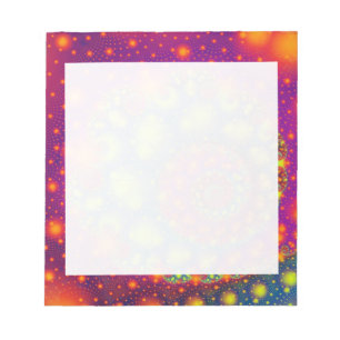 Bloc De Notas Espiral psicodélica Neón Decorativo Resumen Arte