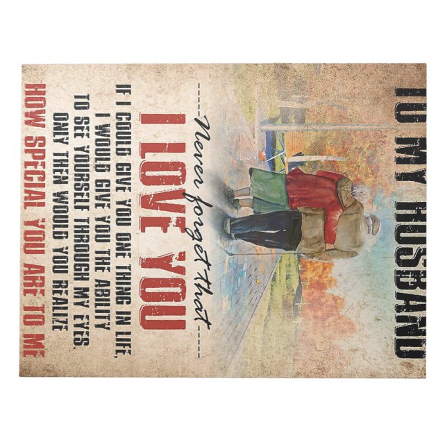 Bloc De Notas Esposo A Mi Esposo Nunca Olvidar (Frente)