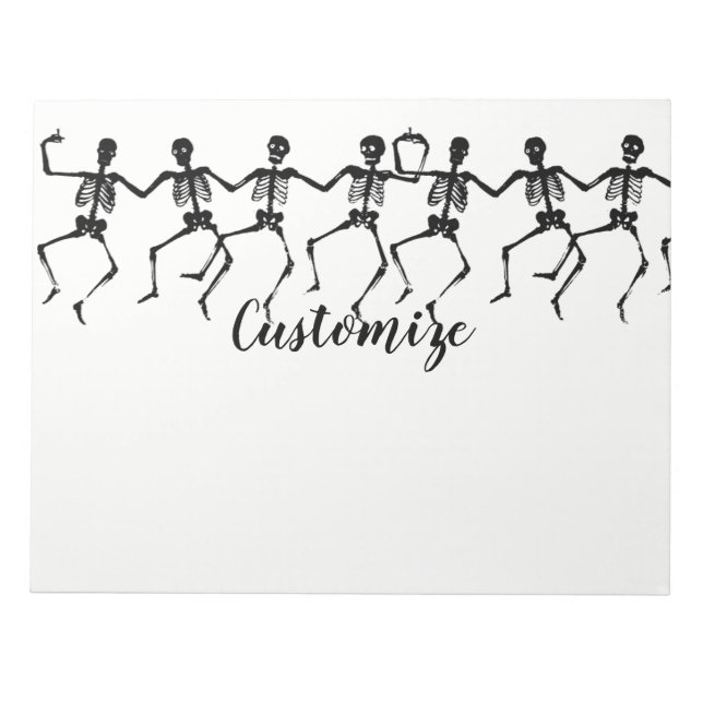 Bloc De Notas Esqueletos bailarines Halloween Thunder_Cove (Frente)
