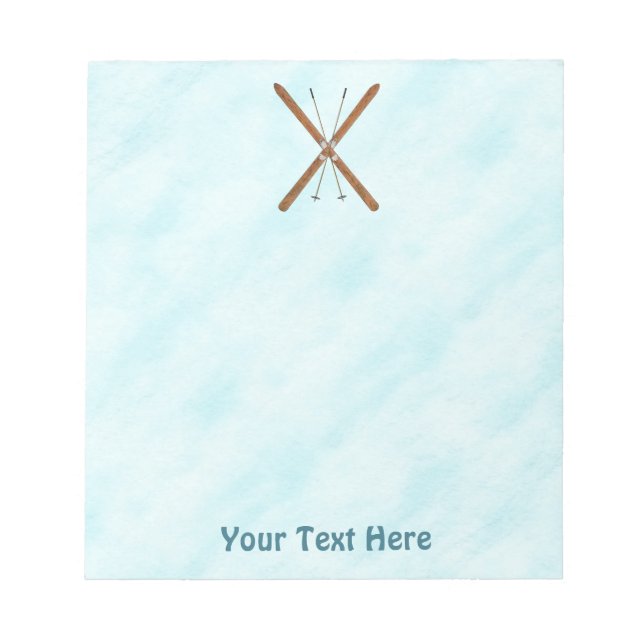 Bloc De Notas Esquíes De Campo En Nieve (Frente)