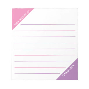 Bloc De Notas Esquina de Bloque de Color Rosa Púrpura Desde el E