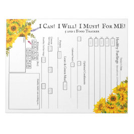 Bloc De Notas Esquina de flores silvestres de girasol Diseño Ras