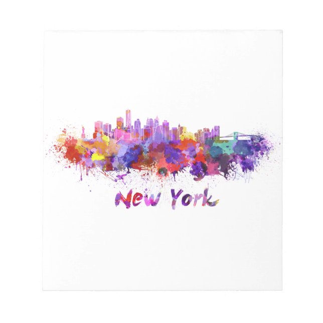 Bloc De Notas Esquina de Nueva York en acuarela (Frente)