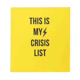 Bloc De Notas Esta es mi lista de crisis™: audaz Burnout Core