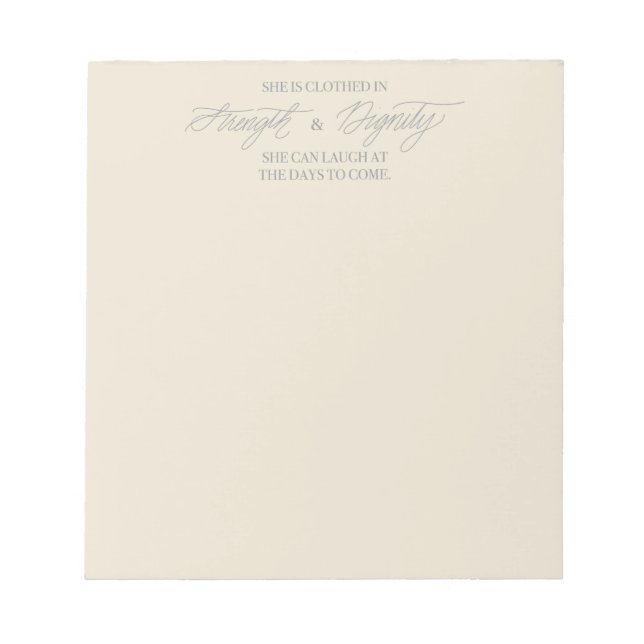 Bloc De Notas Está Vestida De Fuerza Y Notepad De Dignidad (Frente)