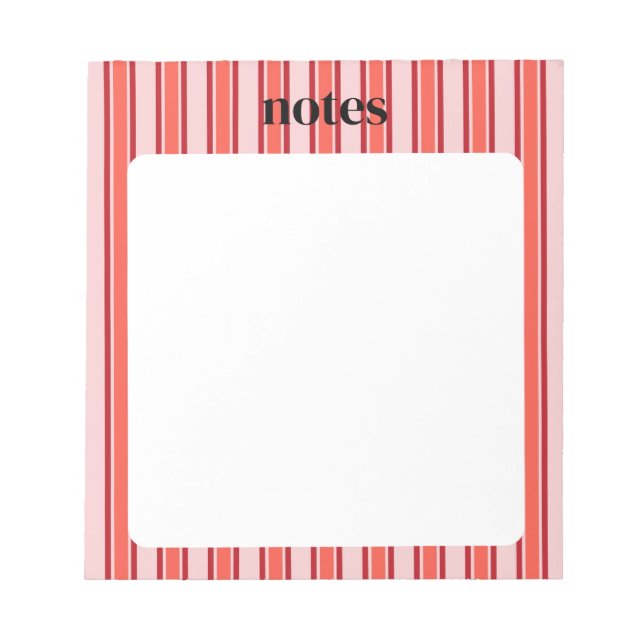 Bloc De Notas Estacionamiento de Personalizable rosa y rojo moda (Frente)
