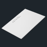 Bloc De Notas Estacionamiento gris monograma moderno simple<br><div class="desc">Nota personalizada gris simple. Espacio para recordatorios,  notas rápidas y listas para seguir su curso.</div>
