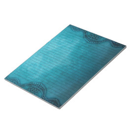 Bloc De Notas Estacionamiento Rústico Vintage Verde azulado Blue