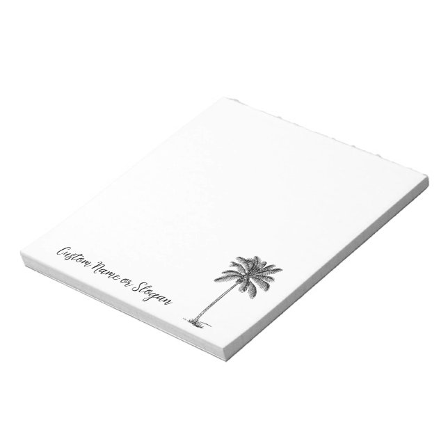 Bloc De Notas Estacionamiento temático de la playa tropical con  (Lado Izquierdo)