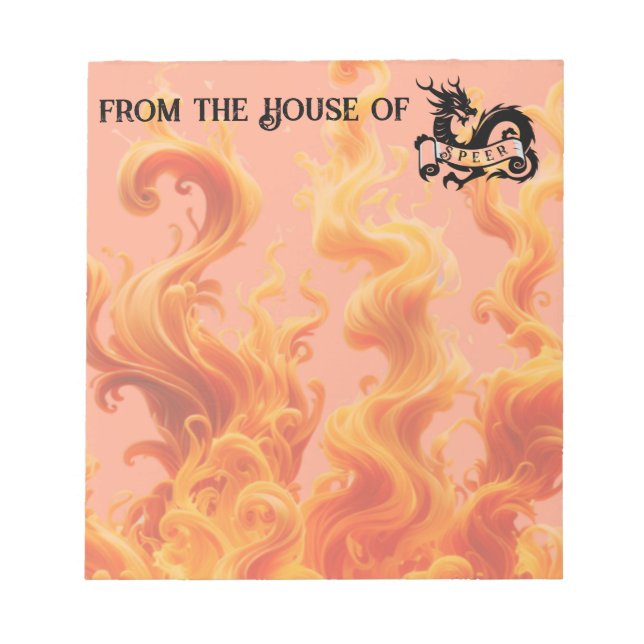 Bloc De Notas "Estacionario Dragón encantador para los amantes d (Frente)